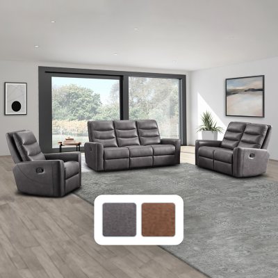 Bentley 3-Piece Fabric Reclining Sofa Set