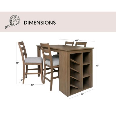 Kaelyn 5-piece Dining Table Set