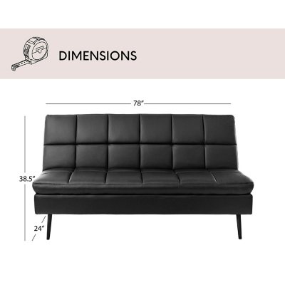 Felix Faux Leather High Performance Convertible Sofa Sam s Club