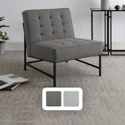 The Ariya Tufted Fabric Chair Collection, Dark Gray:- Dark Gray