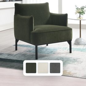 Gatsby Modern Stain-Resistant Velvet Accent Chair, Assorted Colors