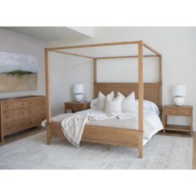 details by Becki Owens Ren Canopy Bedroom Set, Distressed Natural Wood Finish, Assorted Sizes & Sets