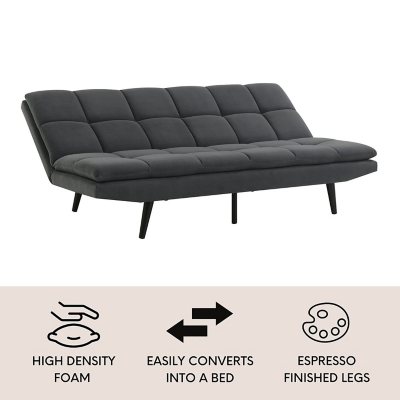 Eden Fabric Convertible Futon Sofa, Assorted Colors - Sam's Club