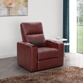 Travis Power Theater Recliner with Table, Assorted Colors