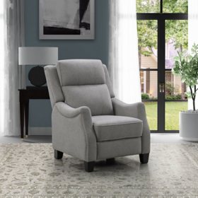 Calvin Fabric Pushback Reclining Armchair, Assorted Colors