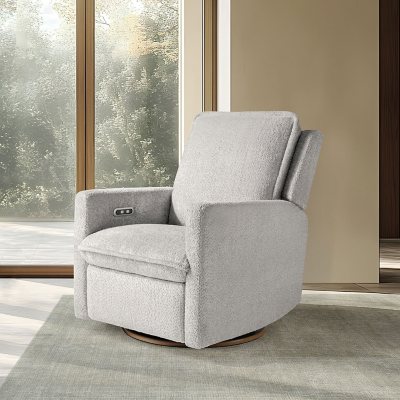 Everly Boucle Swivel Glider Power Recliner