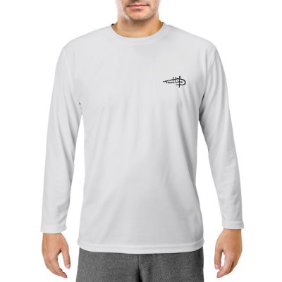  Reel Life Men's Sun Defender Long Sleeve UV Tee, Apricot,  (Large) : Clothing, Shoes & Jewelry