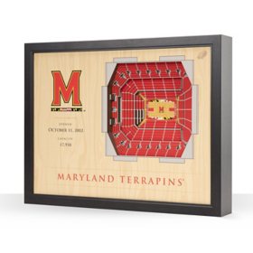 YouTheFan Maryland Terrapins 25-Layer Basketball Stadium View 3D Wall Art