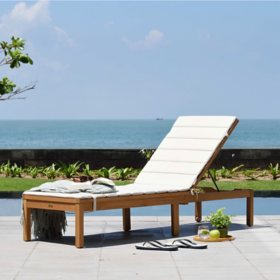 Amazonia Sandy Outdoor Lounger Set Teak Finish