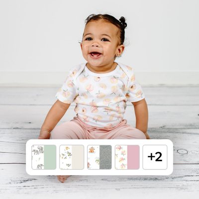 Burt's Bees Baby 4-Piece Playwear Set Pink NB:- Pink, NB