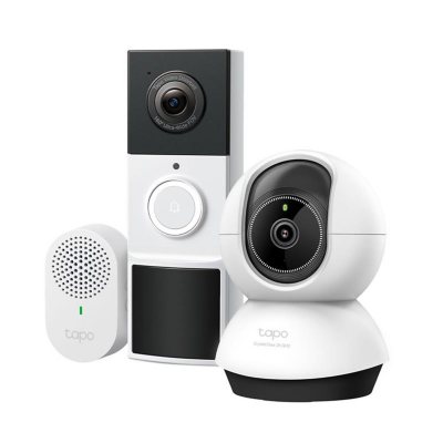 TP-Link Tapo Home Security Camera + Doorbell Bundle
