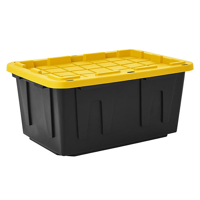 Member's Mark 27-Gallon Heavy-Duty Storage Tote, Black/Yellow