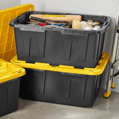 Extra Large Storage Bins with Lids - 27Gal Plastic Storage Bins with Doors,  3 Packs Stackable Storage Bins For Closet Organizers and Storage, Folding