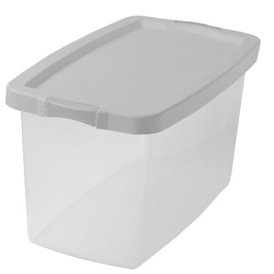 Tough Box 160 Quart Heavy-Duty Storage Tote, Clear Base/Blue Lid