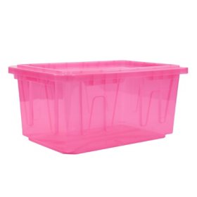 Storex Small Cubby Bin with Non-Snap Lid, 12.2 x 7.8 x 5.1 inches, Assorted  Colors, 5-Pack - Sam's Club