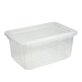 Member's Mark 60-Quart Clear Storage Tote, Clear Base/Clear Lid 2 Pack