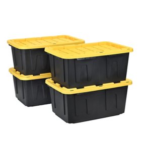 Member's Mark 27 Gallon Heavy Duty Storage Tote with Snap Fit Lid, 1 Pack or 4 Pack