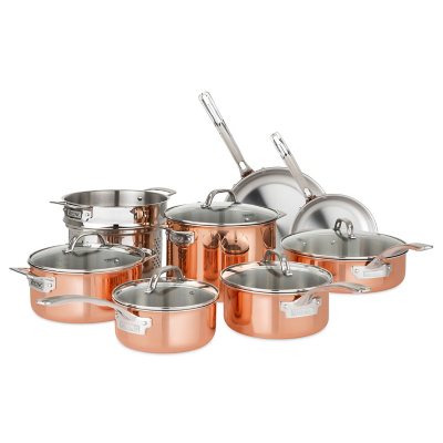 Viking 13-Piece Tri-Ply Copper Cookware Set