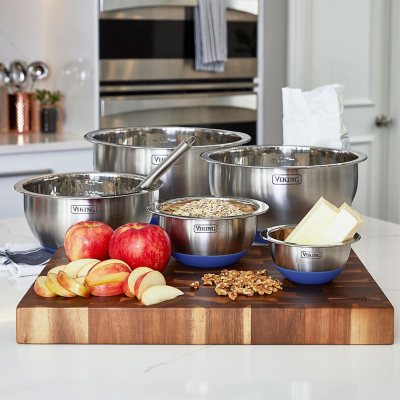 COOK WITH COLOR Mixing Bowls with Lids - 12 Piece Plastic Nesting Bowls Set  includes 6 Prep Bowls and 6 Lids, Non Slip Bottom and Embossed Design 