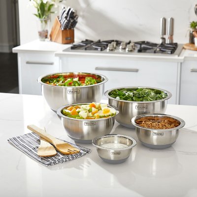 & Serving Bowl Sets NEW VIKING 10-Piece Covered Stainless Steel Mixing Prep