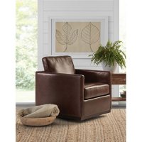 Cole & Rye Leather Swivel Chair, Assorted Colors