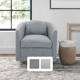 details by Becki Owens Isla Upholstered Swivel Chair, Assorted Colors