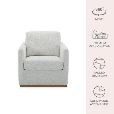 Cole & Rye Boucle Fabric Swivel Chair - Sam's Club Cole & Rye Boucle Fabric Swivel Chair - Sam's Club