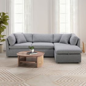 Member’s Mark Lindsey Modular Fabric Sofa with Storage Ottoman