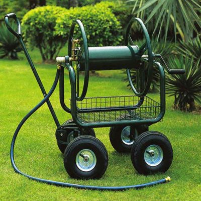 Member's Mark Hose Reel Cart with Steel Basket, Heavy Duty, Up to 230' of  Hose