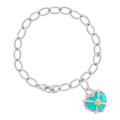 4.5 ct. Judith Ripka Turquoise Heart Bracelet - Sam's Club