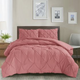 Pintuck Comforter and Sham Set (Assorted Sizes and Colors)
