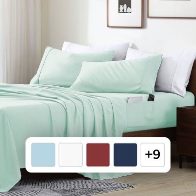Photos - Bed Linen Swift Home Smart Sheet Set With 8' Side Storage Pockets- Twin XL Mint 9160