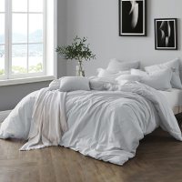 Swift Home Pre-Washed Cotton Chambray Duvet Cover and Sham Bedding Set (Assorted Sizes and Colors)
