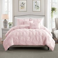 Swift Home Premium Collection Ultra Plush Floral Pintuck Comforter Set (Assorted Sizes and Colors)