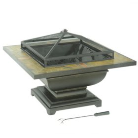 Sunjoy Agos Slate Top Square 36 In Fire Pit Sam S Club