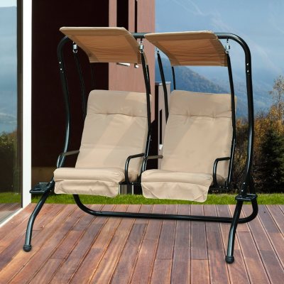 Wooden 2 seater discount swing