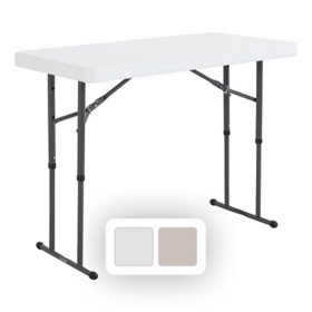 Lifetime 4' Adjustable Commercial Grade Folding Table (Assorted Colors)