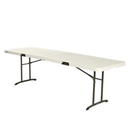 Lifetime 8' Fold-in-Half Commercial Grade Table, Almond