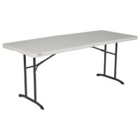 Lifetime 6' Fold-In-Half Commercial Grade Table, Almond