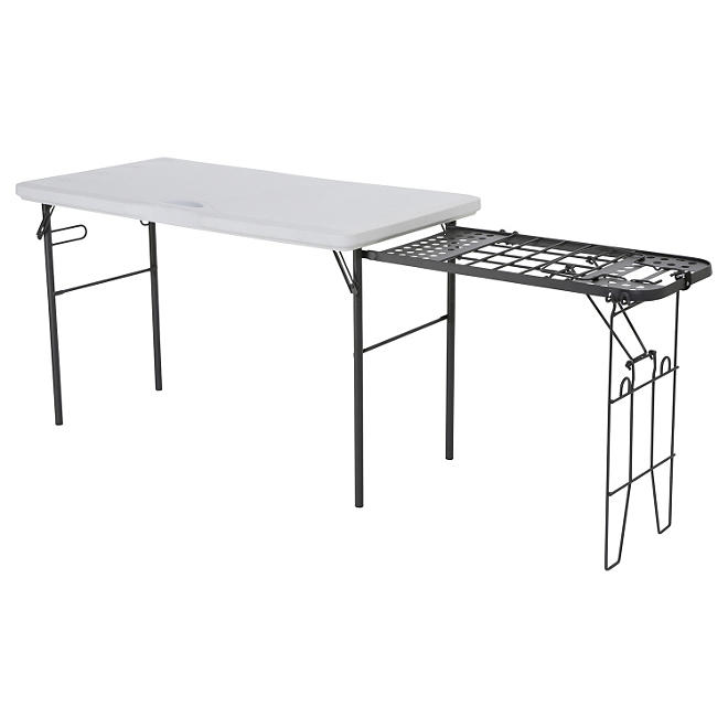 Lifetime 4-Foot Tailgate Table with Wire Pull-Out