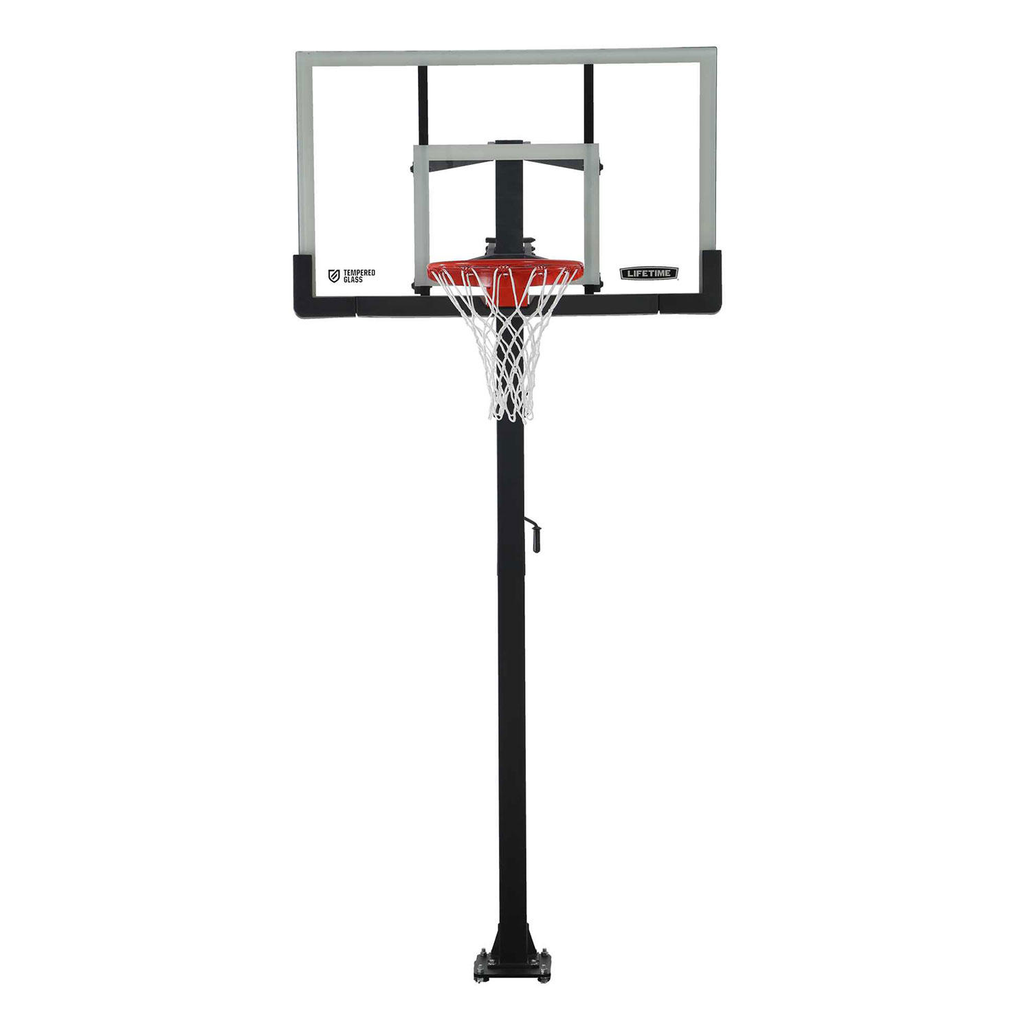 Lifetime (90568) 54″ Tempered Glass Adjustable In-Ground Basketball Hoop
