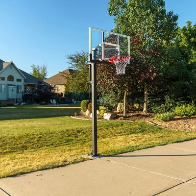 Basketball goal deals in ground