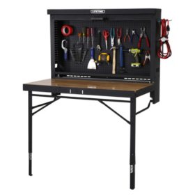 Lifetime Wall-Mounted Powder-Coated Folding Work Table