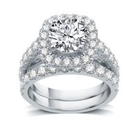 3.5 CT. T.W. Diamond Bridal Set in 14K White Gold (I-I1)