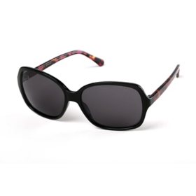 Radley London Modified Rectangle Sunglasses, Black & Purple, Maylene 104P