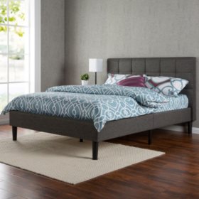 Square Stitched Upholstery Platform Bed Assorted Sizes Sam S Club