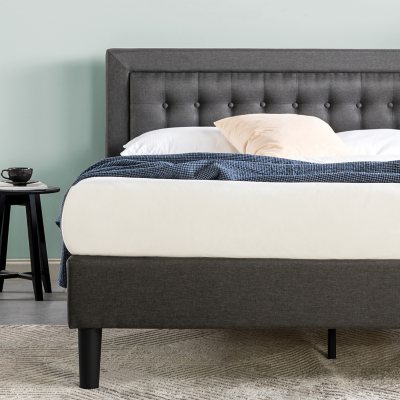 Night Therapy Upholstered Platform Bed with Wooden Slats, Assorted Sizes - Sam's  Club