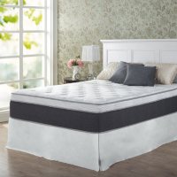 Zinus Night Therapy 13.5" California King Mattress and SmartBase Platform Bed Frame Set