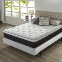 Zinus Night Therapy 12" iCoil Premium Support King Mattress and BiFold Box Spring Set