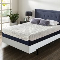 Zinus Night Therapy 14" Breathable Cooling Memory Foam California King Mattress and BiFold Box Spring Set